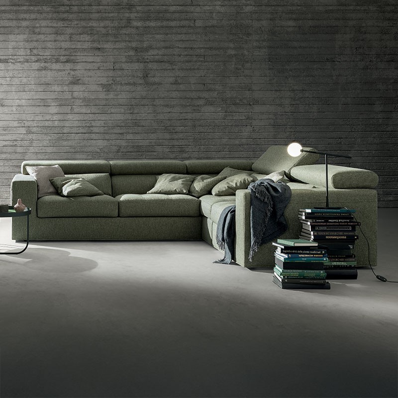 Angular Sofa with Reclining Headrests - Alter | Samoa Divani