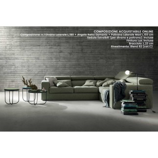 Angular Sofa with Reclining Headrests - Alter