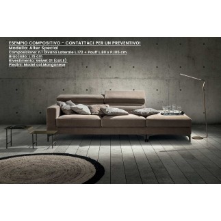 Angular Sofa with Reclining Headrests - Alter | Samoa Divani