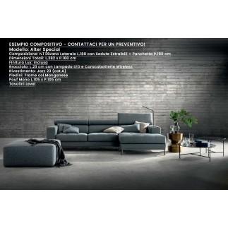 Angular Sofa with Reclining Headrests - Alter | Samoa Divani