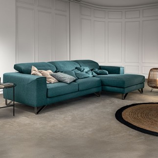 Upholstered Sofa with Chaise Longue - Zippy Special | Samoa Divani