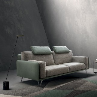 Linear Sofa with Headrest - Living Bright | Samoa Divani