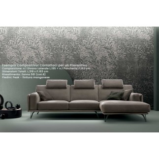 Linear Sofa with Headrest - Living Bright | Samoa Divani