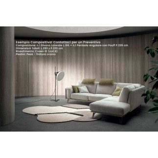 Linear Sofa with Headrest - Living Bright | Samoa Divani