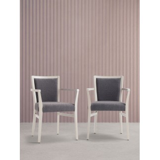 Design Chair with Armrests and Cushion Seat - Moma Soft | Palma