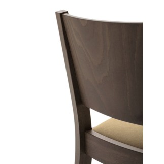 High Design Stool in Wood with Cushion Seat - Soko | Palma