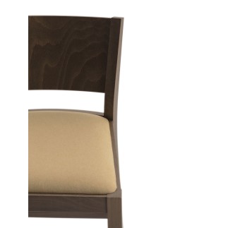 High Design Stool in Wood with Cushion Seat - Soko | Palma
