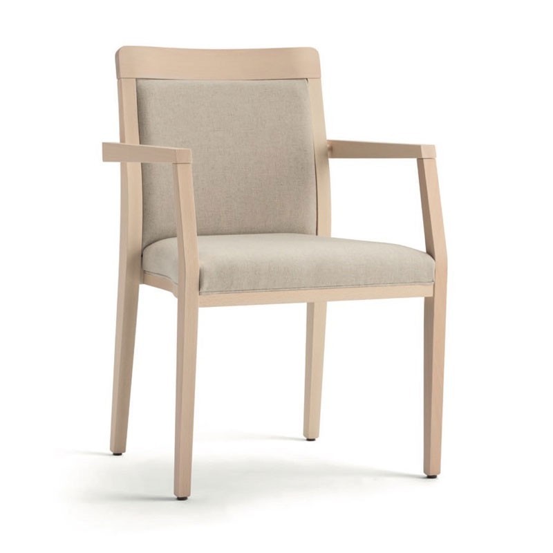 Stackable Chair with Armrests and Cushion Seat - Boheme | Palma