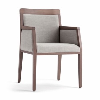 Wood Chair with High Armrests and Back - Boheme | Palma