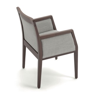 Wood Chair with High Armrests and Back - Boheme