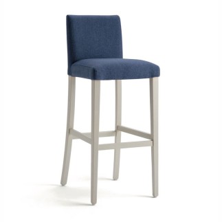 High Wood Bar Stool with Cushion Seat - Lady | Palma