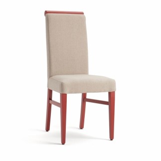 Sedia in Legno con Schienale Alto e Seduta Imbottita - Lady New | Palma