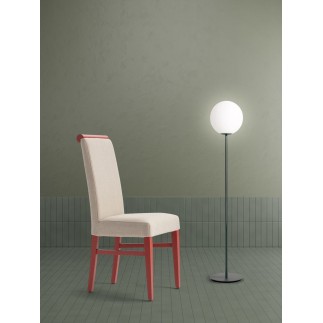 Sedia in Legno con Schienale Alto e Seduta Imbottita - Lady New