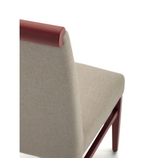 Sedia in Legno con Schienale Alto e Seduta Imbottita - Lady New | Palma