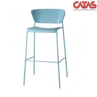 Plastic Stool with Backrest - Lisa | Scab