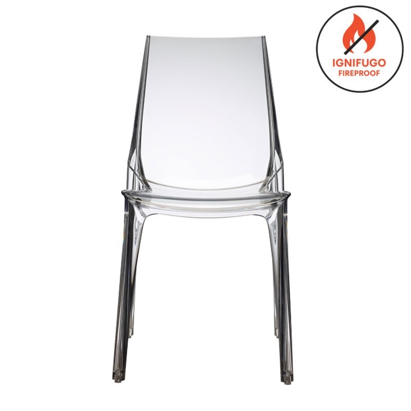 White or Transparent Dining Room Chair - Vanity | Scab White or Transparent Dining Room Chair - Vanity | Scab