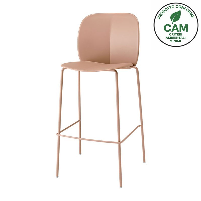 Stackable Stool in Recycled Plastic - Mentha Go Green | Scab Stackable Stool in Recycled Plastic - Mentha Go Green | Scab