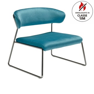 Upholstered Velvet Armchair - Lisa Lounge | Scab