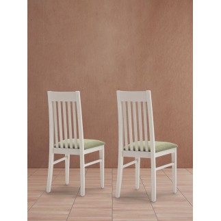 Restaurant Wood Chair in Velvet Cushion Seat - Clara