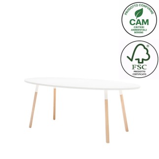 Tavolo conferenza con gambe in legno - Ogi W | IsaProject