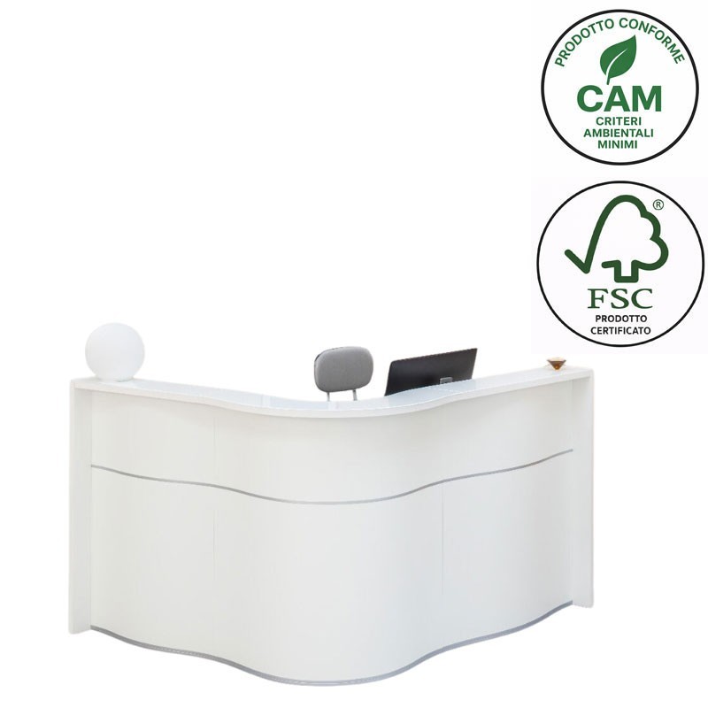 Bancone Reception Ufficio - Wave | Arredo Ufficio Online | ISA Project