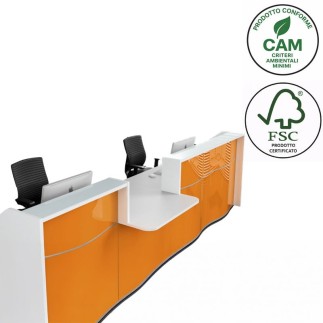 Composition Reception desk 31 Wave - LUV31 - 32