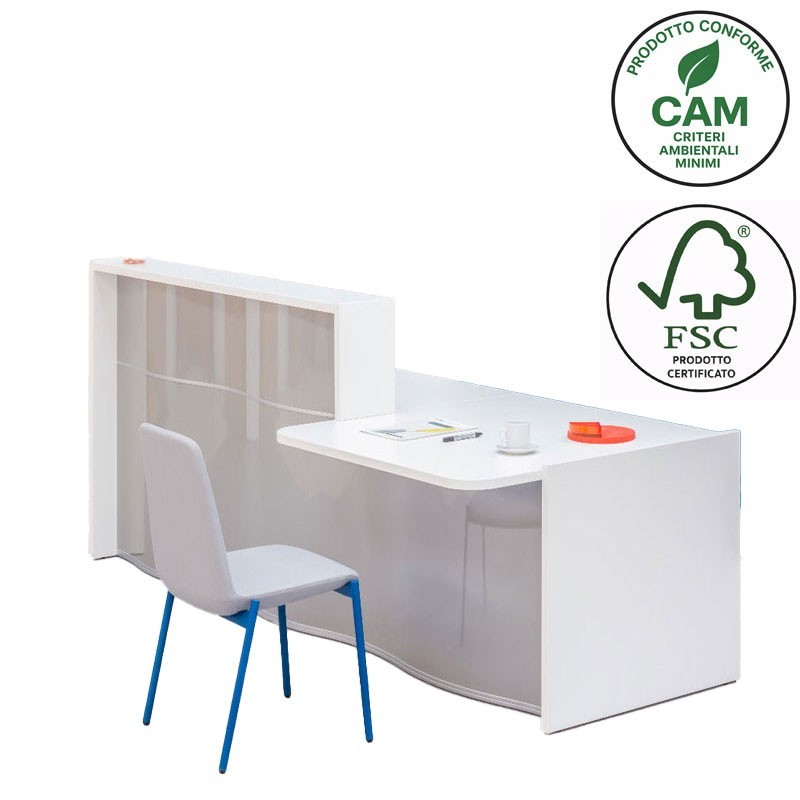 Bancone reception con desk basso - Wave | ISA Project