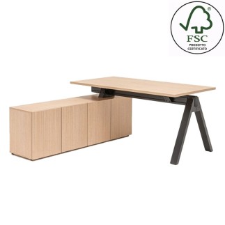 Executive Desk with Chest of Drawers - Viga | MDD