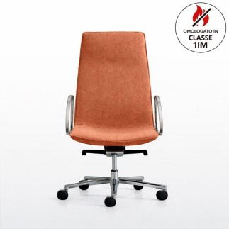 Fire-Retardant Paddedd Executive armchair - Amelie Glue | Quinti