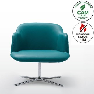Poltrona girevole imbottita per Meeting - Deep Lounge | Quinti