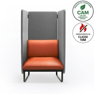 Poltrona imbottita con pannelli acustici - Loft X | Quinti