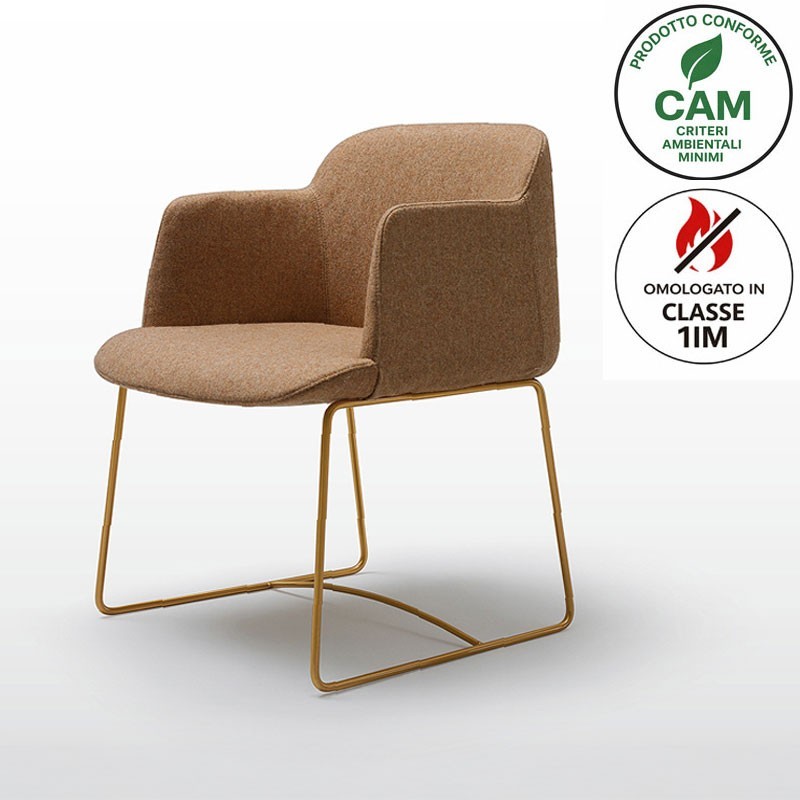 Armchair with sled legs - Deep | Quinti