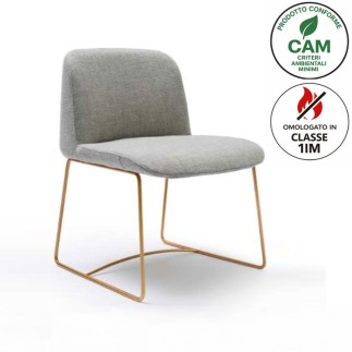 Sedia da bar con gambe a slitta - Deep | Quinti