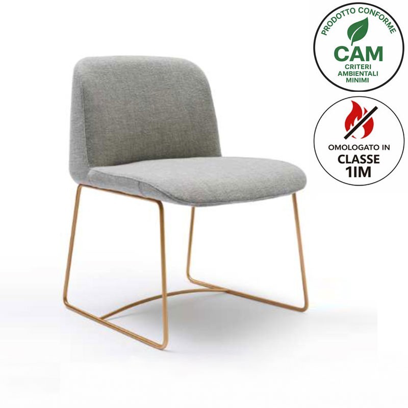 Sedia da bar con gambe a slitta - Deep | Quinti