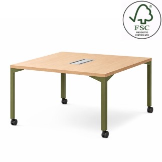 Square Table on Wheels for Small Meetings - Enna | DVO