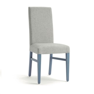 Sedia in Legno con Schienale Alto in Tessuto - Lady | Palma