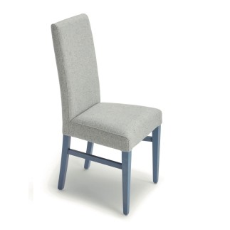 Wooden Chair with High Backrest and Cushion Seat - Lady | Palma