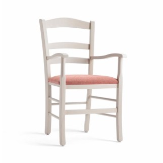 Upholstered Wooden Chair with Armrests - Venezia | Palma