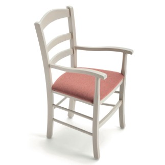 Upholstered Wooden Chair with Armrests - Venezia | Palma