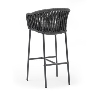 Outdoor Stool in Synthetic Rope - Lecce