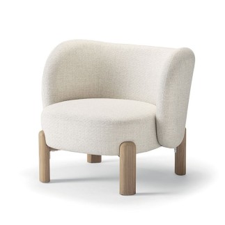 Outdoor Armchair in Fabric and Teak - Nature | Grattoni