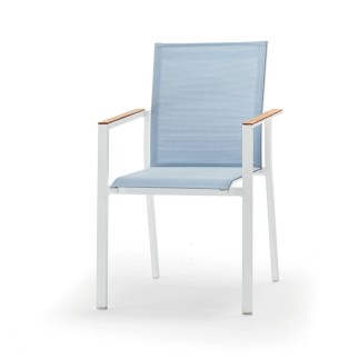 Outdoor Textilene Chair with Armrests - Alpha | Grattoni