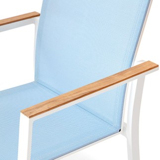 Outdoor Textilene Chair with Armrests - Alpha