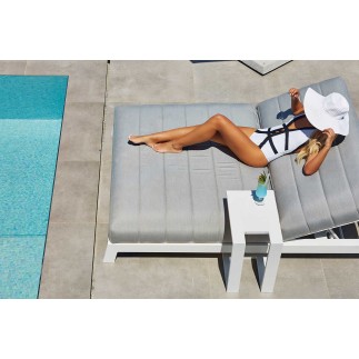 Double Sun Lounger with Sunbrella Fabric - Bite Double | Grattoni