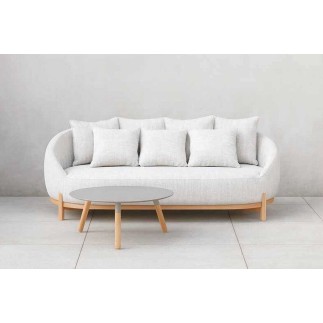 Outdoor Aluminum and Teak Coffee Table - Bahamas Teak