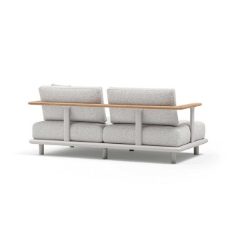 2/3-Seater Sofa in Fabric with Teak Armrests - Bliss | Atmosphera