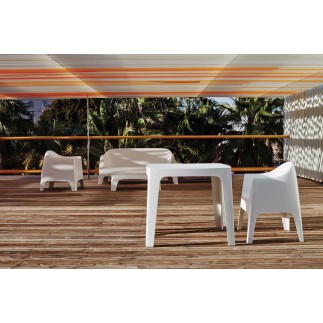Fire Retardant Stackable Square Table - Solid | Vondom