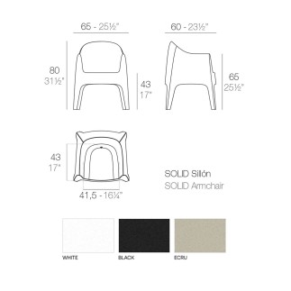 Poltroncina Impilabile da Esterno - Solid | Vondom