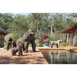 Outdoor Sculpture Origami - Gorilla | Vondom
