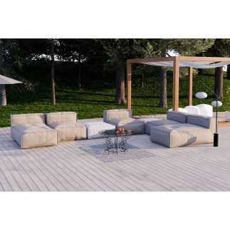 Chaise Longue Imbottita in Tessuto Idrorepellente - Deluxe